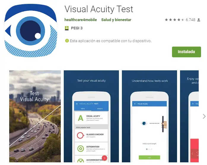 app para móvil 2 Visual Acuity Test