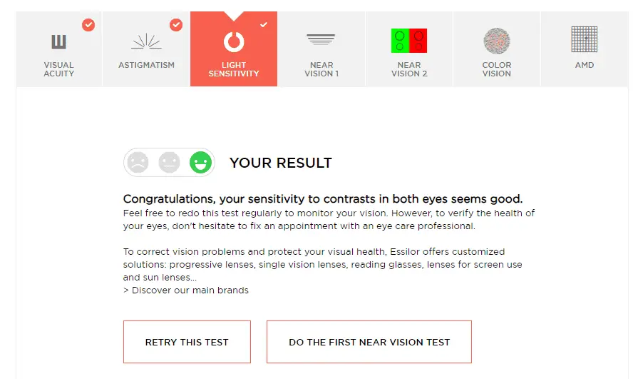Resultados del Test Online de Sensibilidad a la luz - MiMundoVisual.com